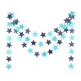 thumbnail image 1 of HEVIRGO 4m Long Star String Paper Garland for Wedding Birthday Party Baby Shower Decor Blue Paperboard, 1 of 7