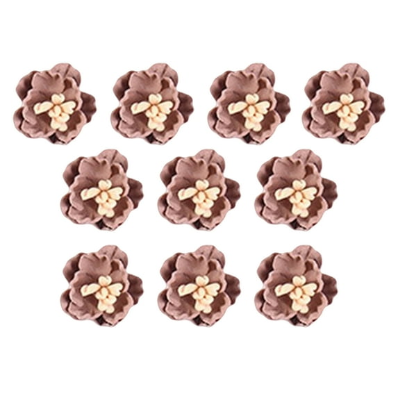 HEVIRGO 70Pcs Faux Flower Head Beautiful Multi-purpose DIY Clothing Accessories Fake Flower Head for Handicrafts,Champagne
