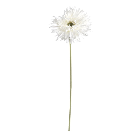 HEVIRGO 7PCS Decorative Gerbera Artificial Flowers Realistic Flower Arrangement Simulation Gerbera Home Decor,White