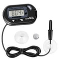 thumbnail image 1 of HEVIRGO Aquarium Fish Reptile Tank Waterproof Sucker Digital Thermometer with Probe Black ABS, 1 of 7