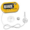 thumbnail image 1 of HEVIRGO Aquarium Fish Reptile Tank Waterproof Sucker Digital Thermometer with Probe Yellow ABS, 1 of 8