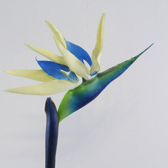 HEVIRGO Artificial Flower Bird Of Paradise Fake Plant Silk Strelitzia Reginae Home Decor(White)