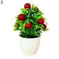 thumbnail image 1 of HEVIRGO Artificial Fruit Bonsai Mini Orange Pomegranate Tree Windowsill Decor Plastic Courtyard Simulated Plants Bonsai for Home, 1 of 4