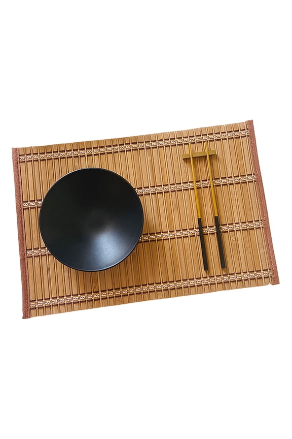 Bamboo Woven Placemat Retangle Shape Thickened Parties Weddings Banquets Table Decoration Dining Kitchen Mat