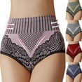 thumbnail image 1 of HEVIRGO Briefs Flower Print Seamless Nylon Stretchy Tummy Control Panties for Women Nylon, 1 of 8