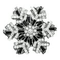 thumbnail image 1 of HEVIRGO Brooch Pin Snowflake Shape Shiny s Pin with Rotating Outer Layer Multi-Layer Design Lapel Badge, 1 of 8