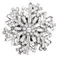 thumbnail image 1 of HEVIRGO Brooch Pin Snowflake Shape Shiny s Pin with Rotating Outer Layer Multi-Layer Design Lapel Badge, 1 of 7