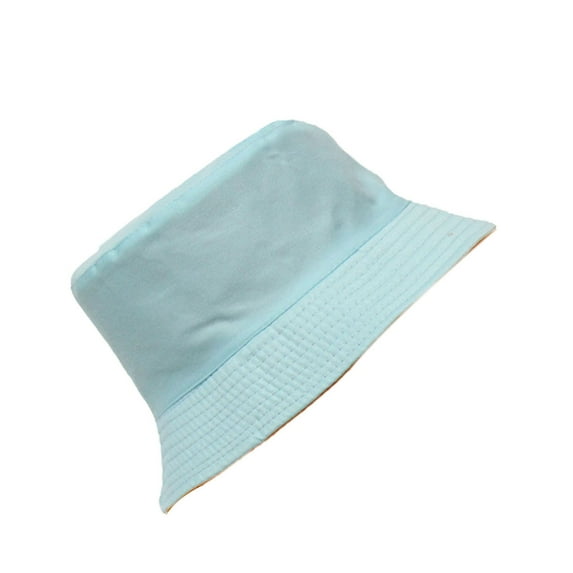 HEVIRGO Bucket Hat Folding Sun Protection Double-sided Wear Wide Brim Unisex Sun Hat for Vacation Orange Cotton