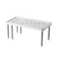 thumbnail image 1 of HEVIRGO Cabinet Shelf Multifunctional Expandable PP Stackable Counter Storage Shelf for Kitchen White Stainless Steel,PP, 1 of 8