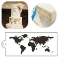 thumbnail image 1 of HEVIRGO Cake Stencil, Cake Stencil World Map Pattern Bakeware PET Cookies Fondant Cutting Die for Bakery, 1 of 5