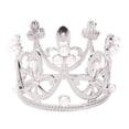 thumbnail image 1 of HEVIRGO Cake Topper Rhinestone Crown Pattern Reusable Alloy Baby Shower Birthday Cake Inserts Baking Accessories Silver Alloy, 1 of 8