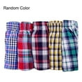 thumbnail image 1 of HEVIRGO Casual Plaid Print Elastic Waist Men Underwear Summer Beach Pants Boxers Shorts,Random Color XXXL, 1 of 10