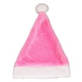 thumbnail image 1 of HEVIRGO Christmas Hat Multi-colors Classic White Band Warm Soft Costume Accessories Comfortable Adults Santa Claus Short Plush Hat Party Supplies - Pink, 1 of 10