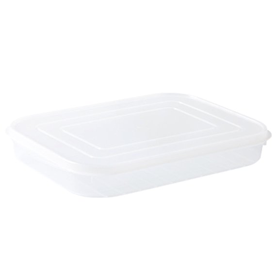 HEVIRGO Clear Food Storage Box with Lid PP Seafood Fish Refrigerator Organizer Kitchen Tools Clear PE PP