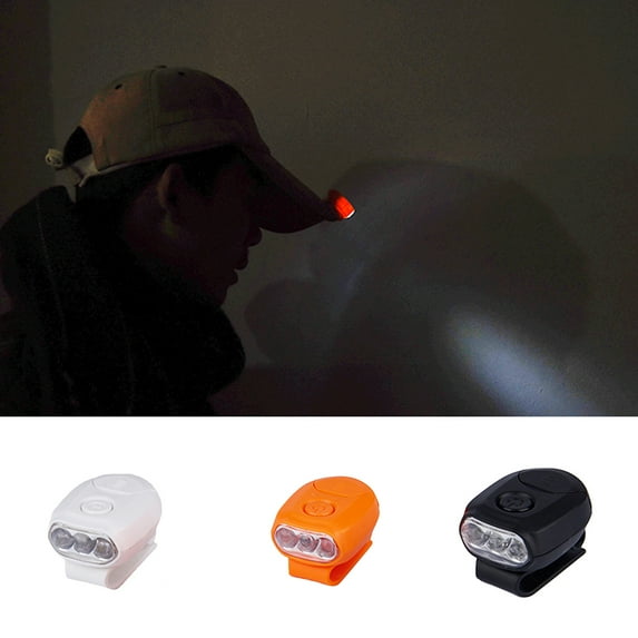 HEVIRGO Clip-on Cap Lamp LED Headlamp Cap Light 90 Degree Rotary Clip-on Fishing Hat Head Lamp Lantern