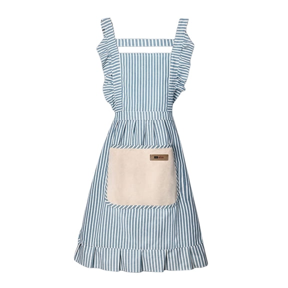 HEVIRGO Cooking Aprons Adjustable Strap Bib Aprons Soft Chef Aprons with Large Pockets Unisex Cotton Linen Apron