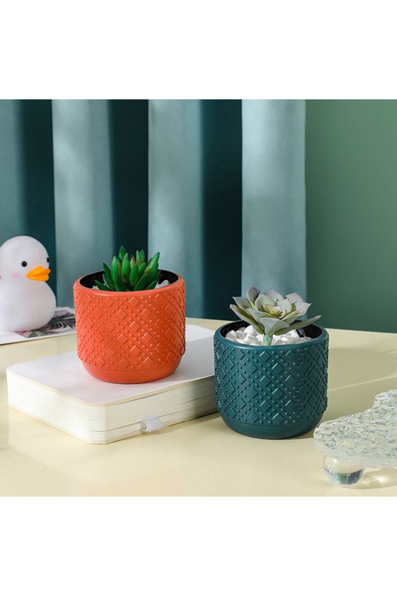 Decorative Flower Vase Nordic Style Nice-looking Imitation Ceramic Flower Pot Home Decor