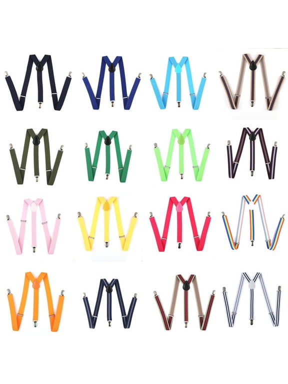 Elastic Y-Shape Braces Men's Women's Solid Color/Stripe Adjustable Suspenders