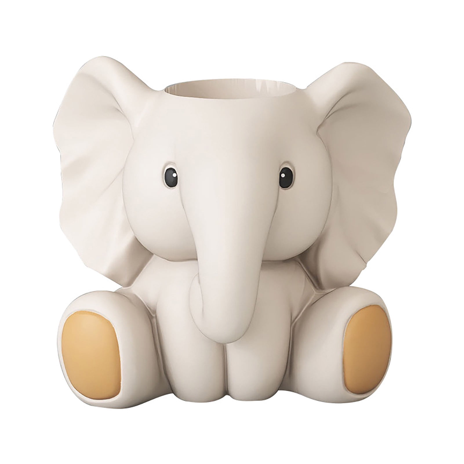 HEVIRGO Elephant Pen Holder Fading-resistant Resin Desk Organizer Multifunctional Office Decor Perfect Desk Accessories