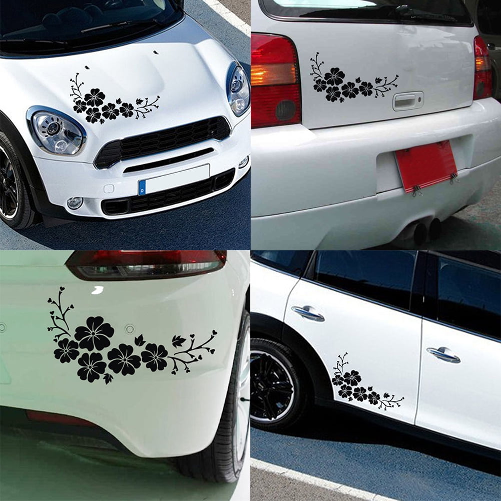 HEVIRGO Fashion Flower Blossom Car Decal Sticker Auto Truck Bumper Door ...