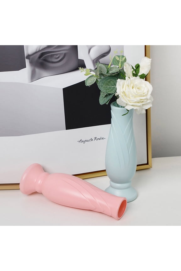Flower Vase Simple Style Petal Shape Shatterproof High Strength Fall Resistance Decorative Smooth Edge Modern Flower Arrangement Vase Decor Office Supplies