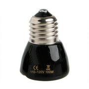 HEVIRGO Heat Bulb Impact-Resistant Infrared Thermal Ceramic Spiral Heat Lamp Brooder for Reptile Brown Ceramic