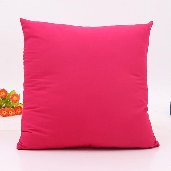 HEVIRGO Home Room Sofa Bed Decor Solid Color Throw Pillow Case Square Cushion Cover Polyester