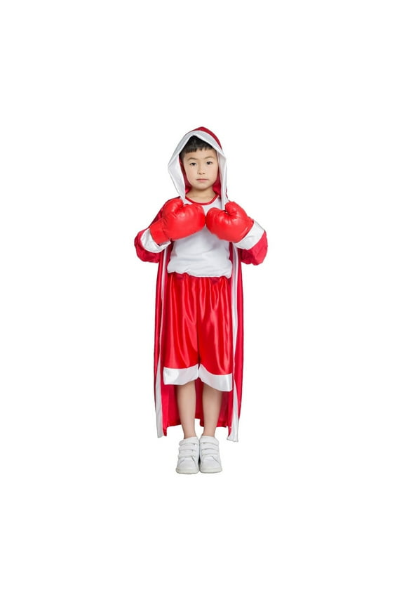 Kids Long Sleeve Belt Loose Boxing, Robe Stage Show Kickboxing Muay Thai Boxing Gown