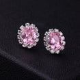 thumbnail image 1 of HEVIRGO Lady Elegant Rhinestone Flower Ear Stud Earrings Gift Jewelry Alloy Rhinestone Silver, 1 of 8