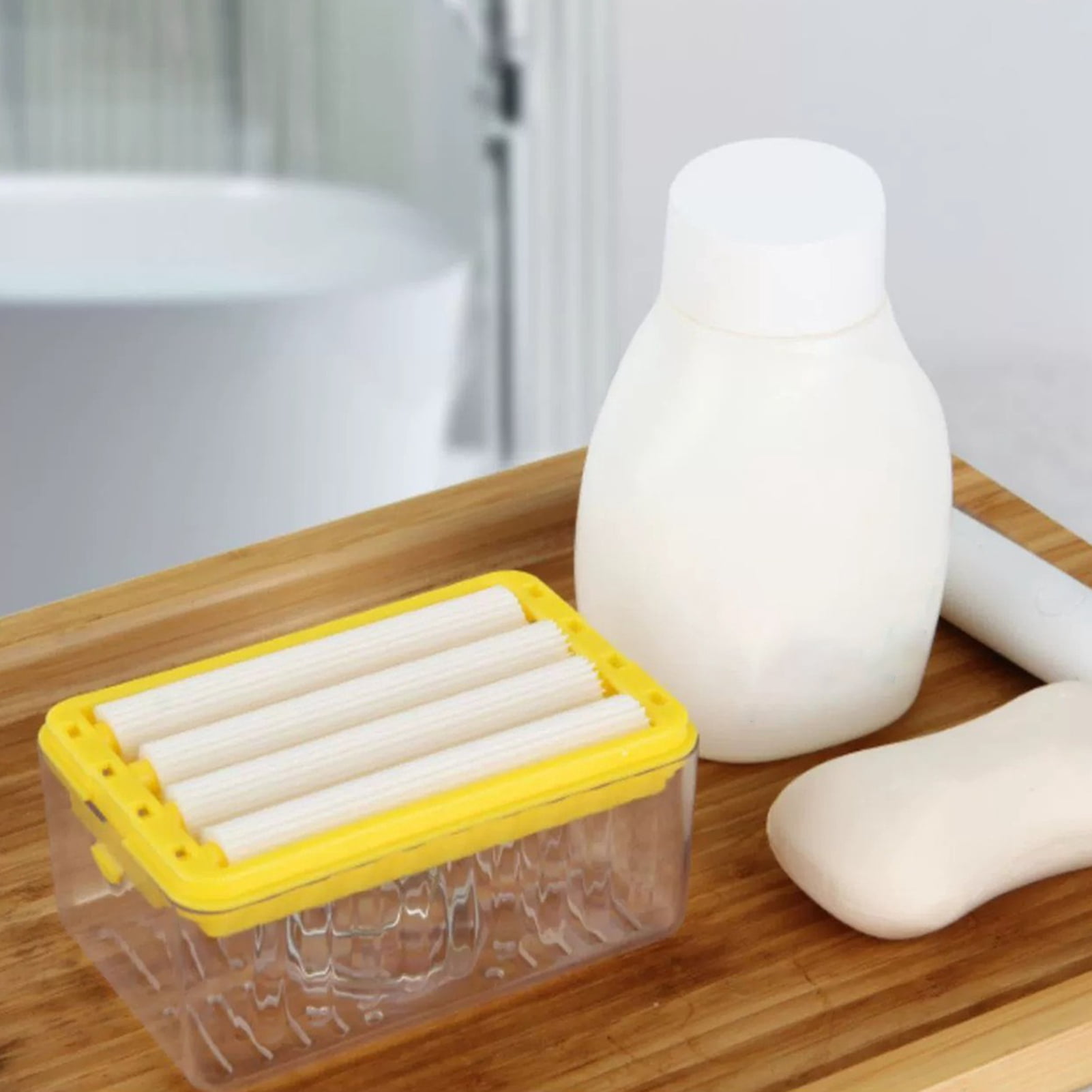 HEVIRGO Laundry Scrubbing Soap Box Reusable Bathroom Hands-free Roller ...