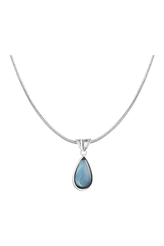 Let Tears Out Water Drop Necklace Blue Teardrop Pendant Necklaces for Women Faux Crystal Waterdrop Choker Jewelry