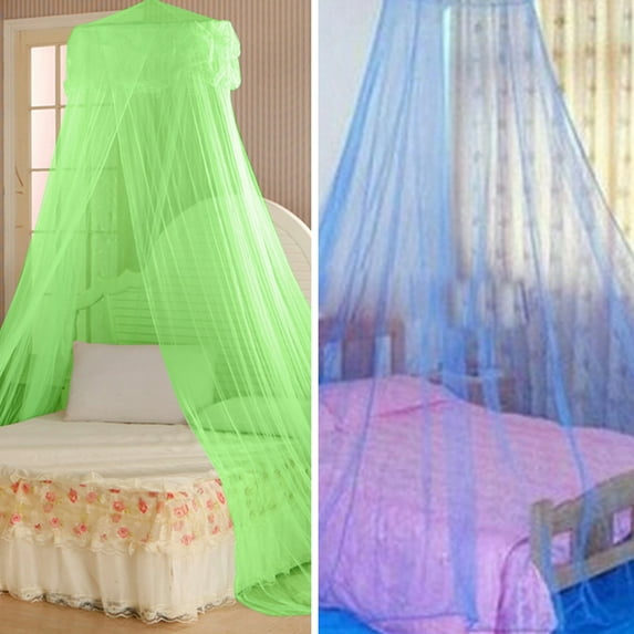 HEVIRGO Luxury Mosquito Net Bed Canopy, Bed Net Lace Translucent Elegant Lightweight Breathable Safe Curtain for Decor, White