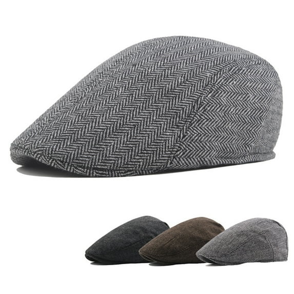 HEVIRGO Newsboy Caps Classic Advanced Flat British Western Style Men Hat for Daily Wear