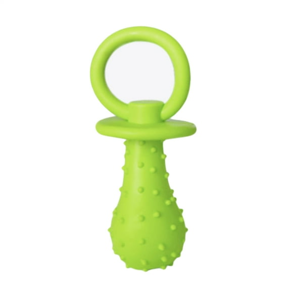 HEVIRGO Pet Puppy Dog Soft Rubber Bone Dot Squeaky Molar Cleaning Training Chew Toy Multi-color TPR