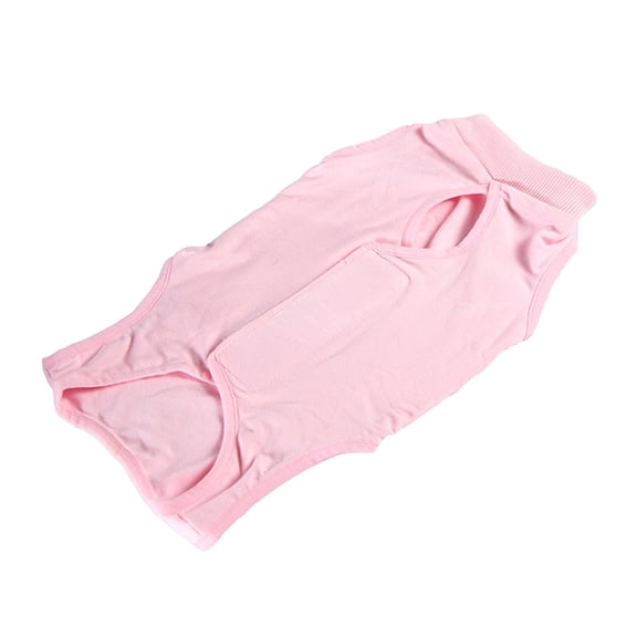 HEVIRGO Pets Cat Kitten Recovery Weaning Suit Breathable Elastic Soft Clothes Vest Coat Pink Modal