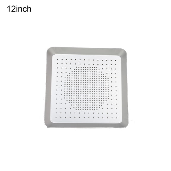 HEVIRGO Pizza Pan Square Non-Stick Aluminium Alloy 8 Inch-16 Inch Heat Resistant Punching Pizza Baking Pan Tray Kitchen Tools for