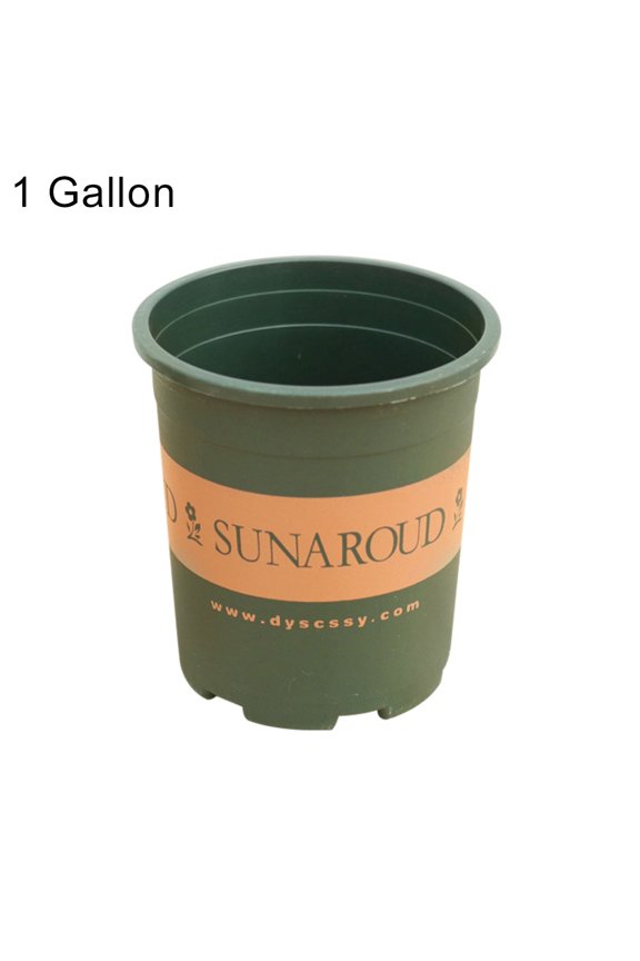 Plastic Gallon Flowerpot Flower Planter Basket Nursery Pot Balcony Decoration,Green 1 Gallon