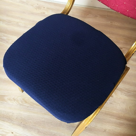 HEVIRGO Removable Elastic Square Chair Cover for 14" - 16.5" Chair, Anti-Sli Protector Cover Kitchen Dining Room Seat Decor