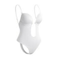thumbnail image 1 of HEVIRGO Removal Invisible Shoulder Straps Body Shaper U-shape Backless Deep V-neck Bodysuit Bra Shapewear for Inside Wear,White 3XL, 1 of 10