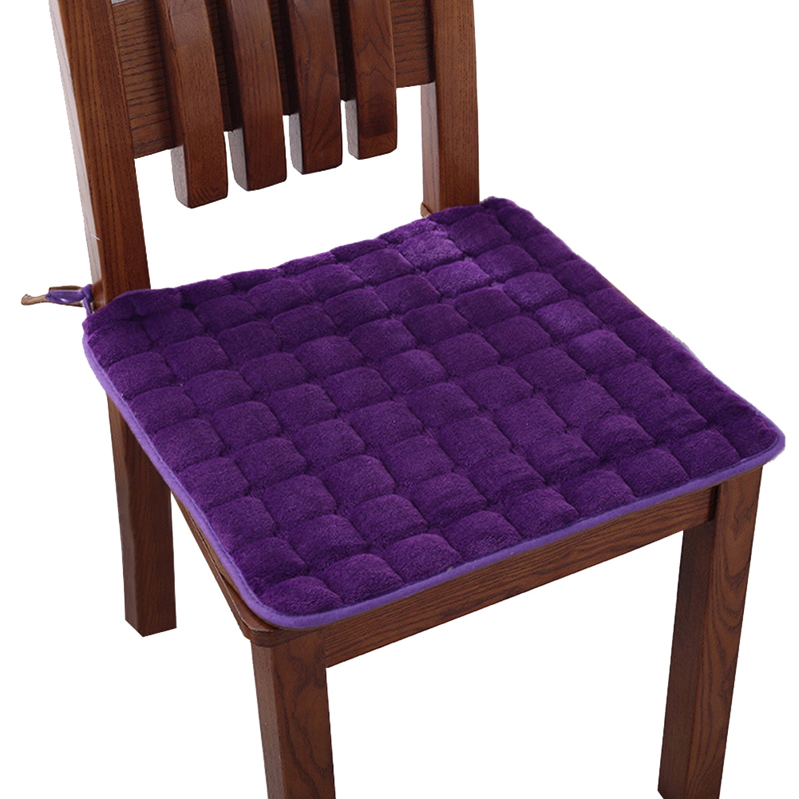 HEVIRGO Seat Cushion Solid Color with Tie On, 16/18 Inch Anti Skid