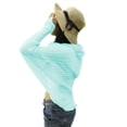 thumbnail image 1 of HEVIRGO Shawl Scarf See-Through Sunshade Protect Skin Ruffle Chiffon Protective Arm Sleeves Scarf for Travel Blue Chiffon, 1 of 7