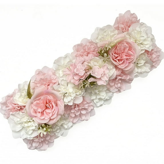 HEVIRGO Simulated Flowers Combo Artificial Flowers in Rows Realistic Faux Silk Flowers with Back Frame for DIY Wedding Arch Backdrop Party Decor