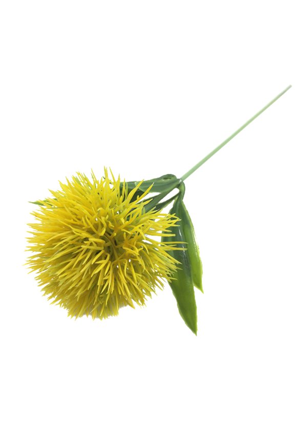 Simulation Dandelion Simulated Party Decor Green Plastic Fake Artificial Flower for Home, Yellow