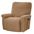 thumbnail image 1 of HEVIRGO Super Stretch ​Couch Covers Recliner Covers Form Fitted Standard/Oversized Power Lift Reclining Slipcovers, Feature Soft Thick Jacquard, Camel, 1 of 5
