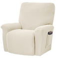 thumbnail image 1 of HEVIRGO Super Stretch ​Couch Covers Recliner Covers Form Fitted Standard/Oversized Power Lift Reclining Slipcovers, Feature Soft Thick Jacquard, White, 1 of 5