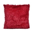 thumbnail image 1 of HEVIRGO Throw Pillow Cover, Warm Soft Fluffy Throw Pillow Case Cover Cushion Home Bed Sofa Car Decoration, Wine Red, 1 of 5