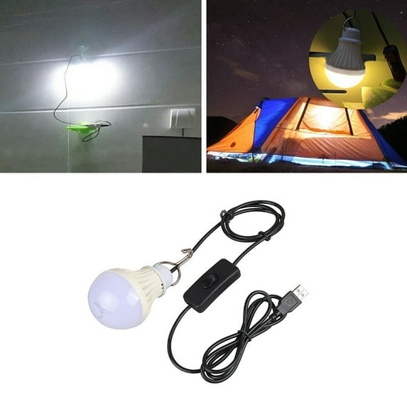 HEVIRGO USB LED Bulb USB LED Bulb 5V Light for Camping Hiking Room Kitchen Garage Warehouse Basement
