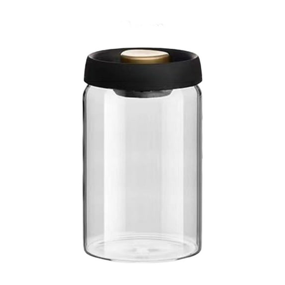 HEVIRGO Vacuum Sealed Jar for Coffee Beans Airtight Food Storage Container Clear Glass Jars for Home Moisture-Proof Air Extraction Tank