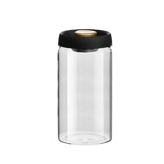 HEVIRGO Vacuum Sealed Jar for Coffee Beans Airtight Food Storage Container Clear Glass Jars for Home Moisture-Proof Air Extraction Tank