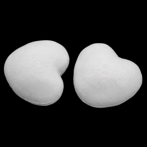 HEVIRGO White Foam Polystyrene Modelling DIY Craft Heart Shape Party Decor Multi-color EPS Foam